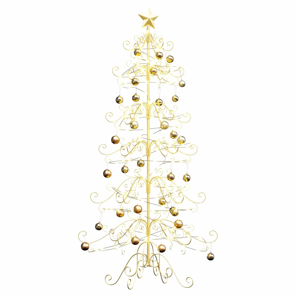 Metalen kerstboom met standaard Goud 215 cm Poedergecoat staal