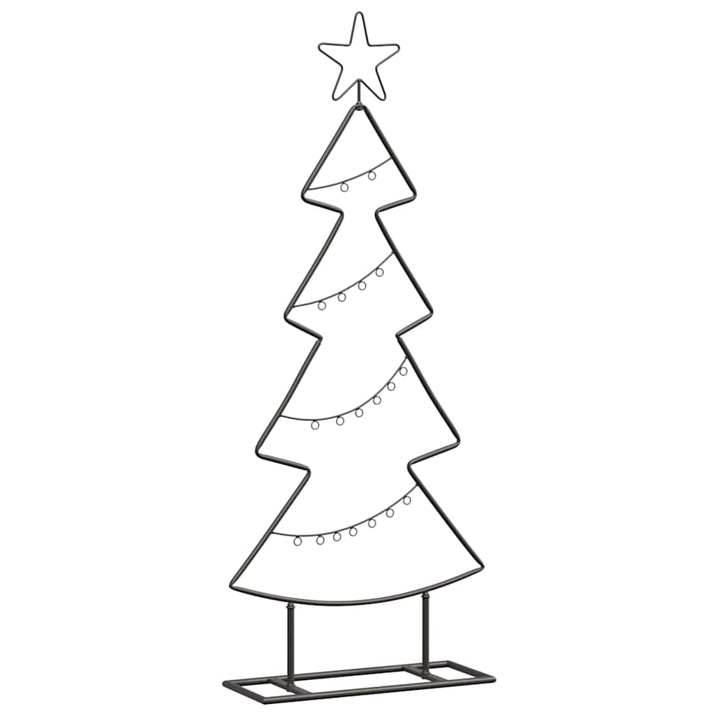 Metalen kerstboom met standaard Zwart 90 cm Staal