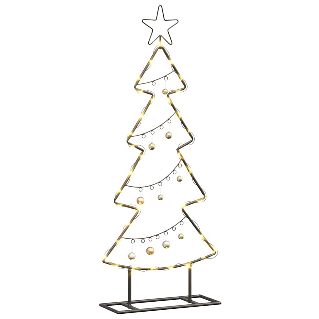 Metalen kerstboom met standaard Zwart 90 cm Staal
