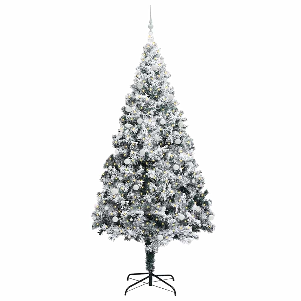 Kerstboom Met Decoratieve Touwlichten 300 Cm Pvc Wit