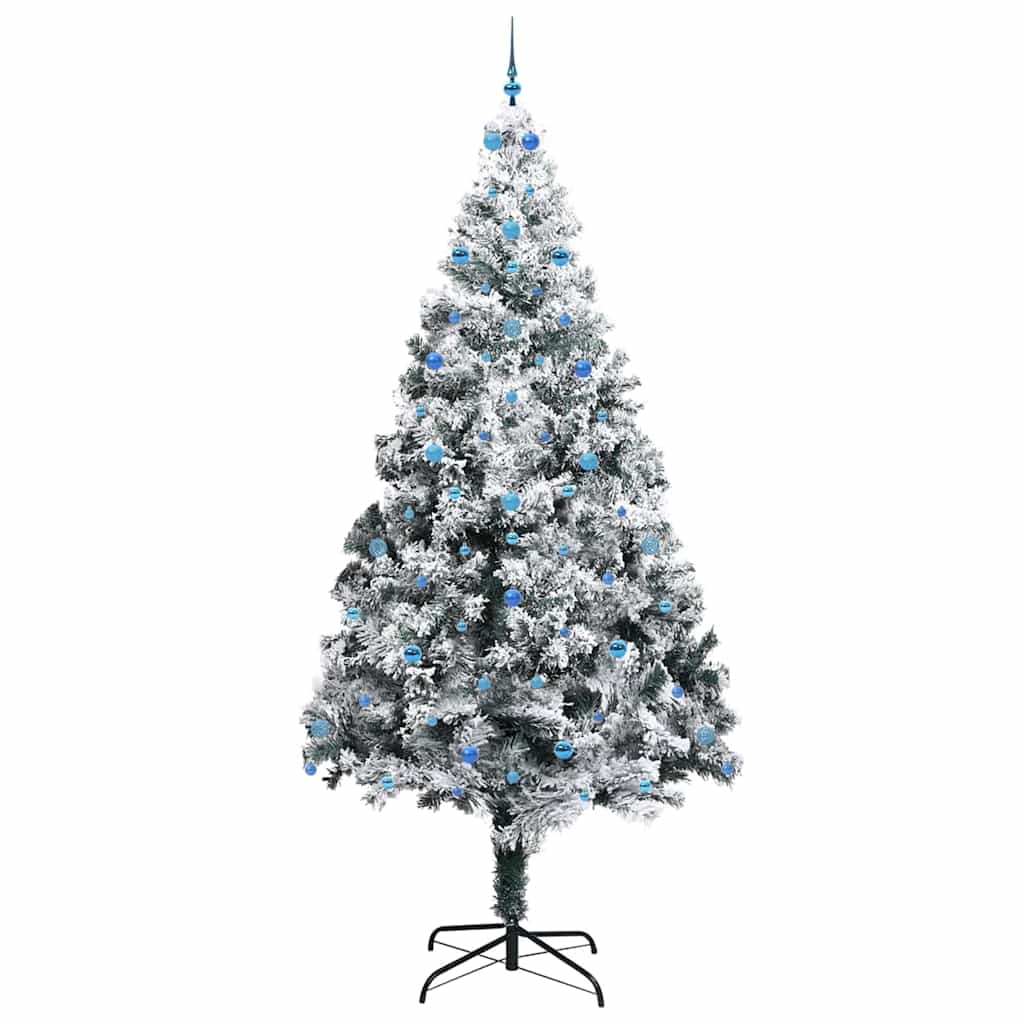 Kerstboom Met Decoratieve Touwlichten Wit 300 Cm Pvc Blauw