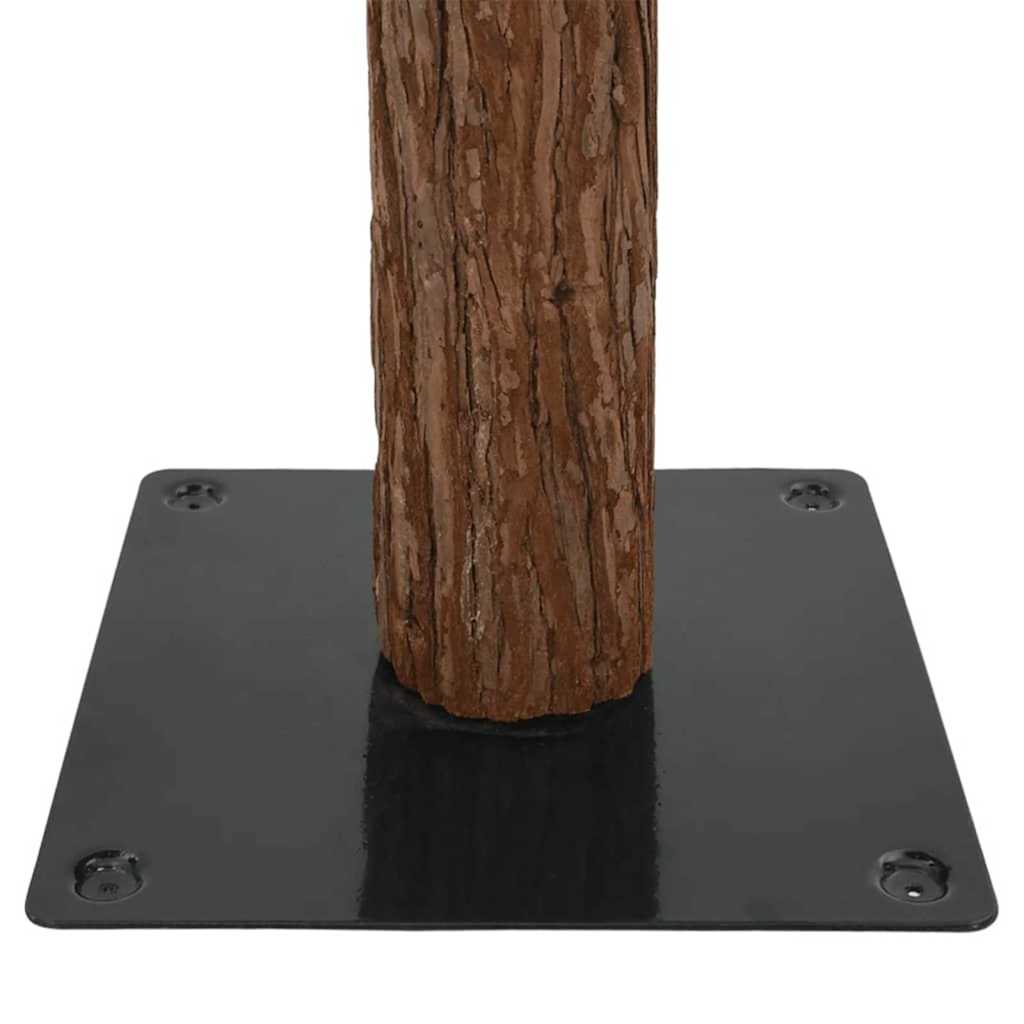 Slanke Kerstboom Groen en Wit 180 cm PVC en massief dennenhout