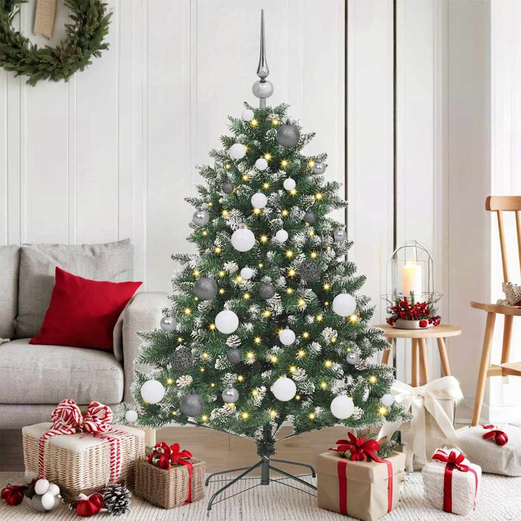 Kunstkerstboom Groen 85 x 85 x 120 cm PVC en Plastic en Staal