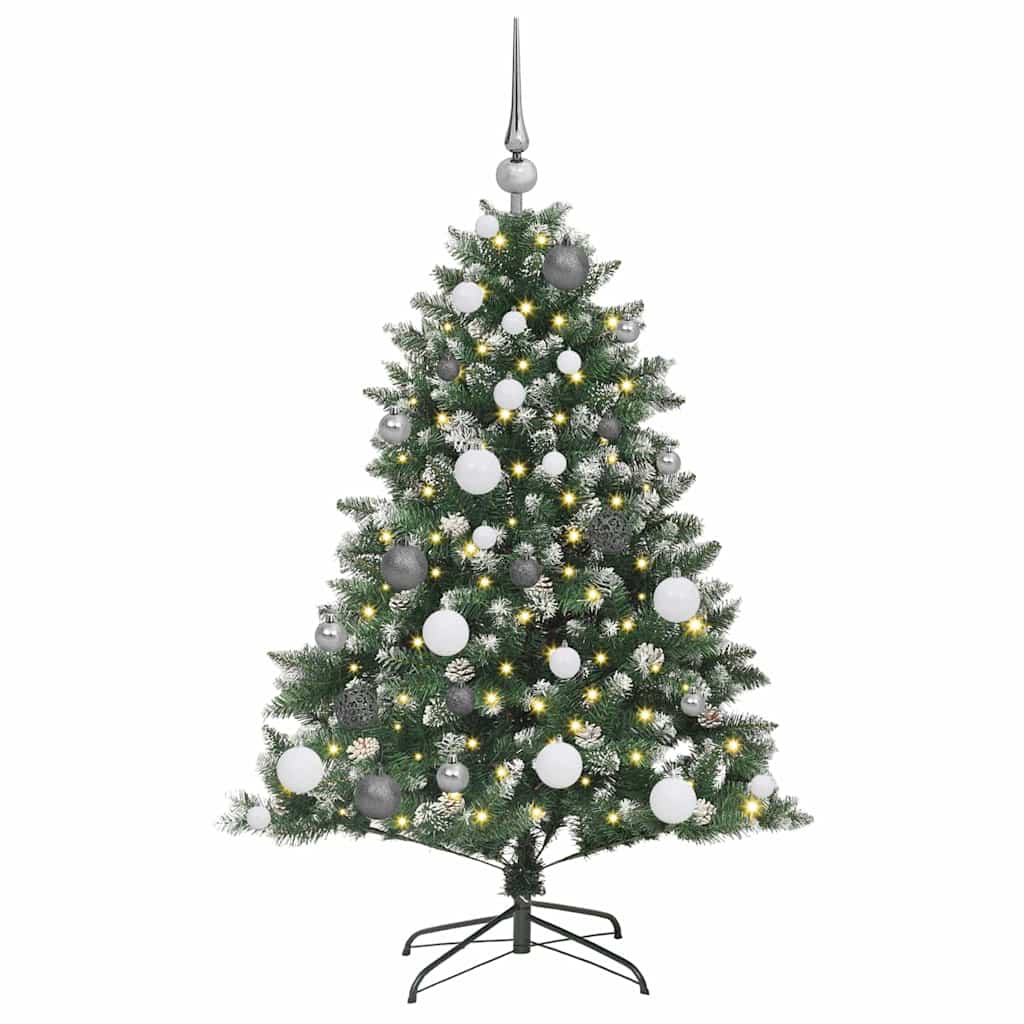 Kunstkerstboom Groen 85 x 85 x 120 cm PVC en Plastic en Staal