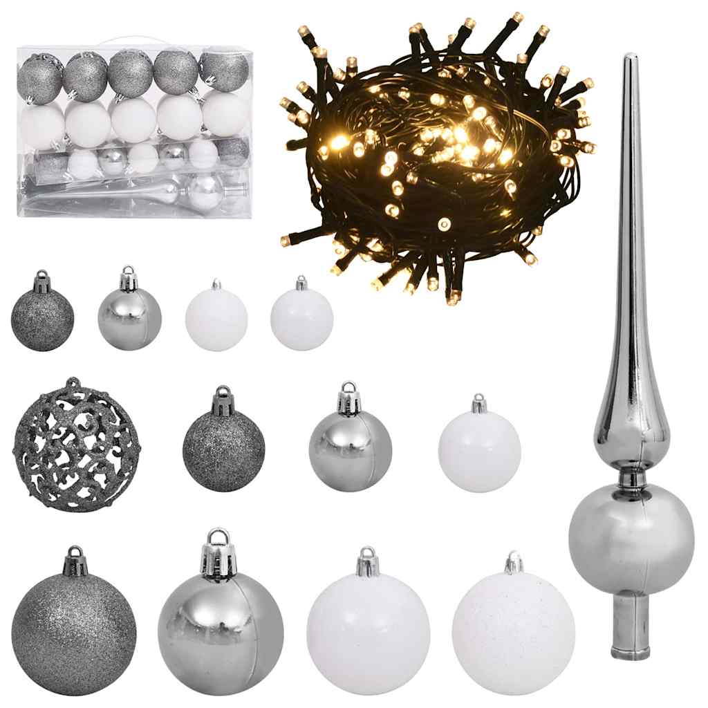 Kunstmatige slanke kerstboom met 150 LED Groen 120 cm