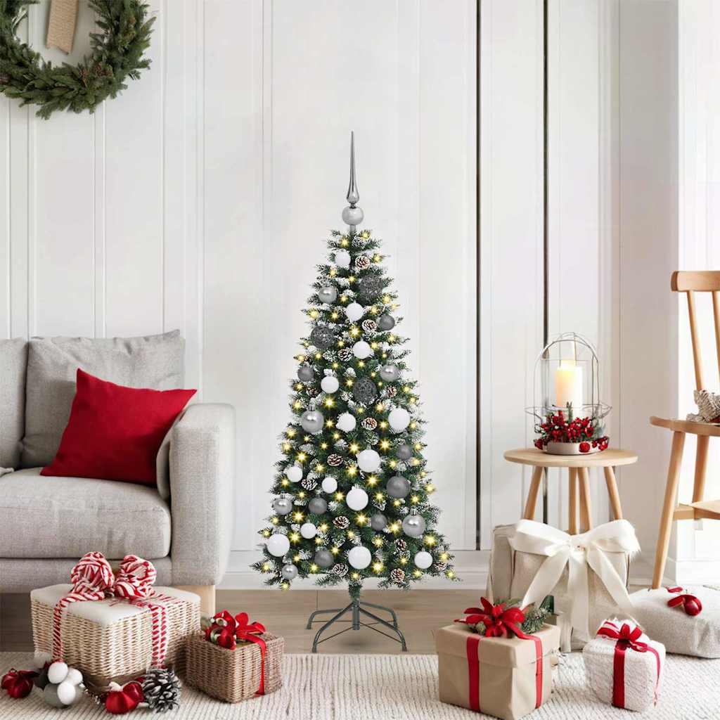 Kunstkerstboom Groen 55 x 55 x 120 cm PVC en Plastic en Staal
