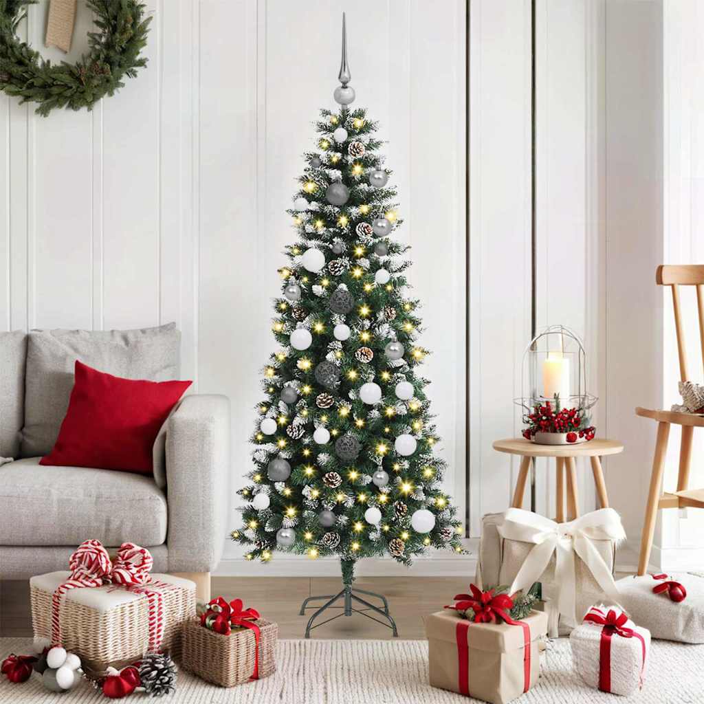Kunstkerstboom Groen 66 x 66 x 150 cm PVC en Plastic en Staal