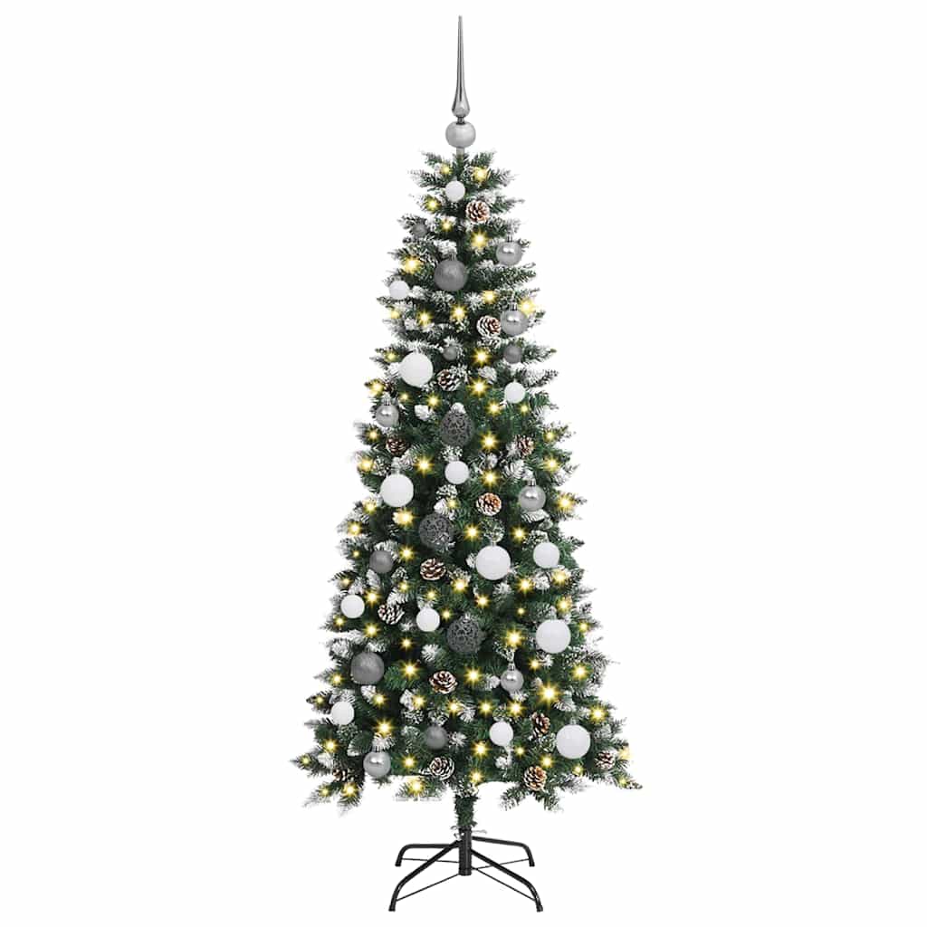 Kunstkerstboom Groen 66 x 66 x 150 cm PVC en Plastic en Staal