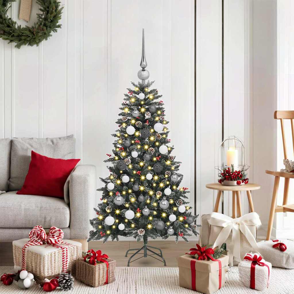 Kunstkerstboom Groen 68 x 68 x 120 cm PVC en Plastic en Staal