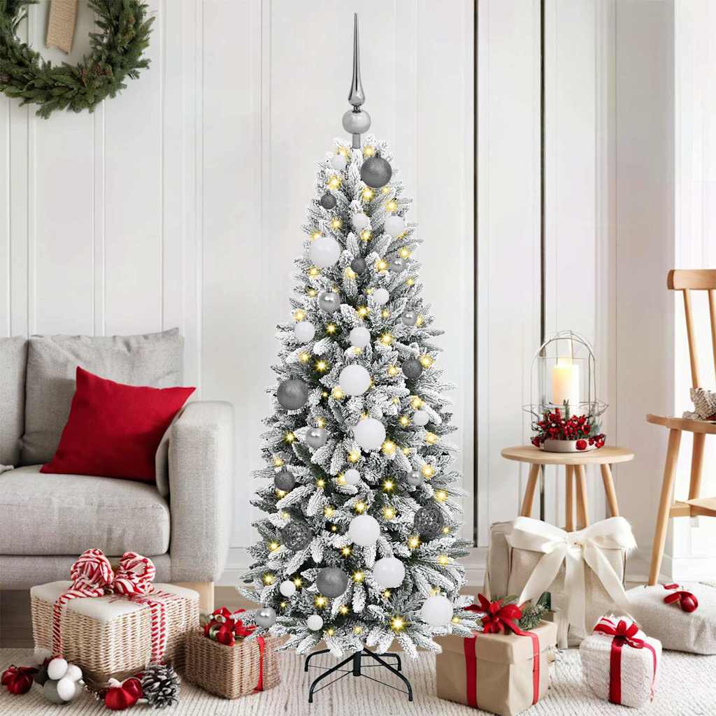 Kunstkerstboom met 150 LED met standaard Wit 53 x 53 x 120 cm