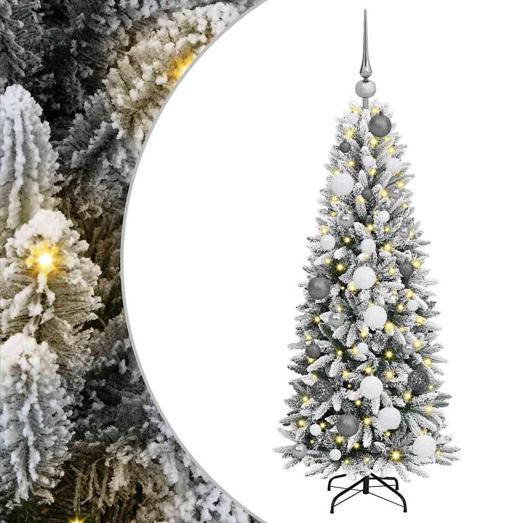 Kunstkerstboom met 150 LED met standaard Wit 53 x 53 x 120 cm
