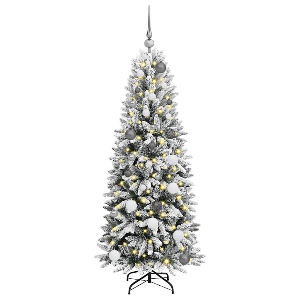 Kunstkerstboom met 150 LED met standaard Wit 63 x 63 x 150 cm