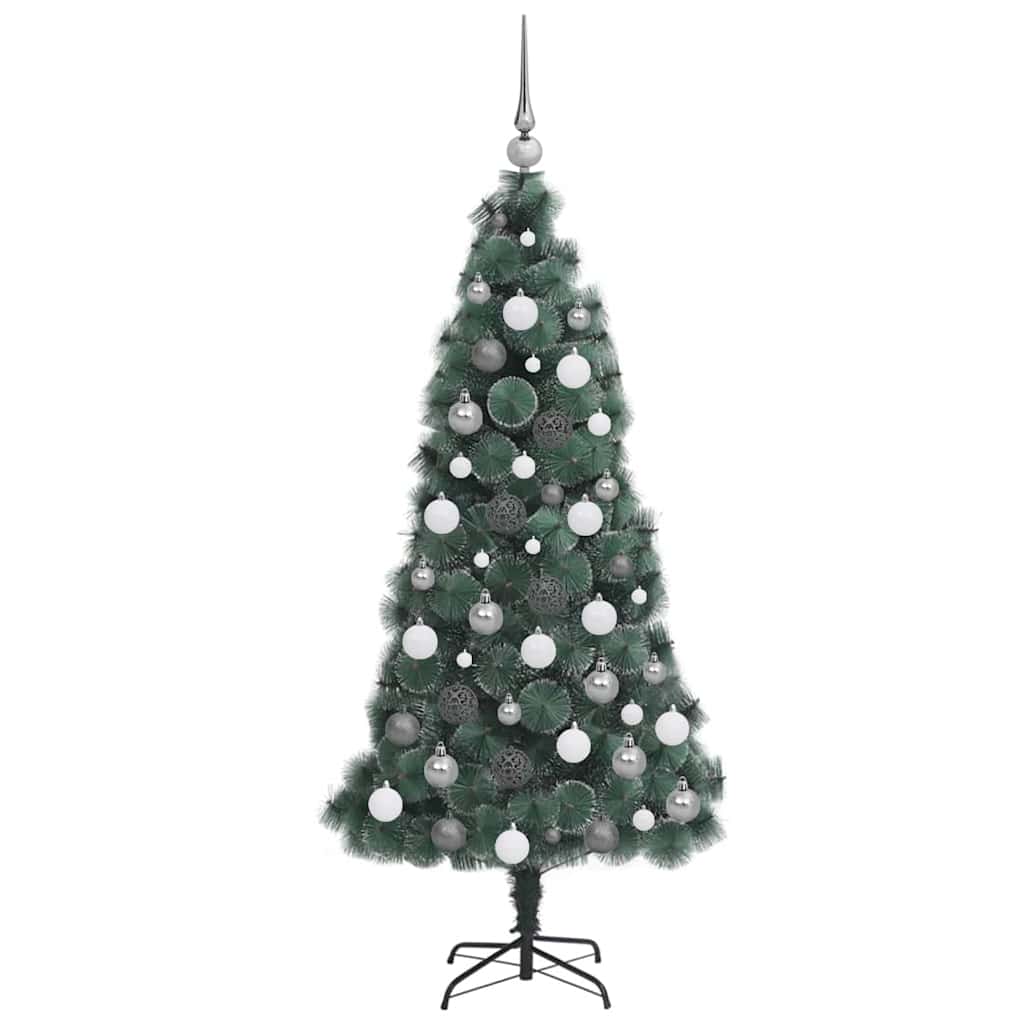 Kunstkerstboom met LED -striplichten Groen 35 x 35 x 150 cm PET