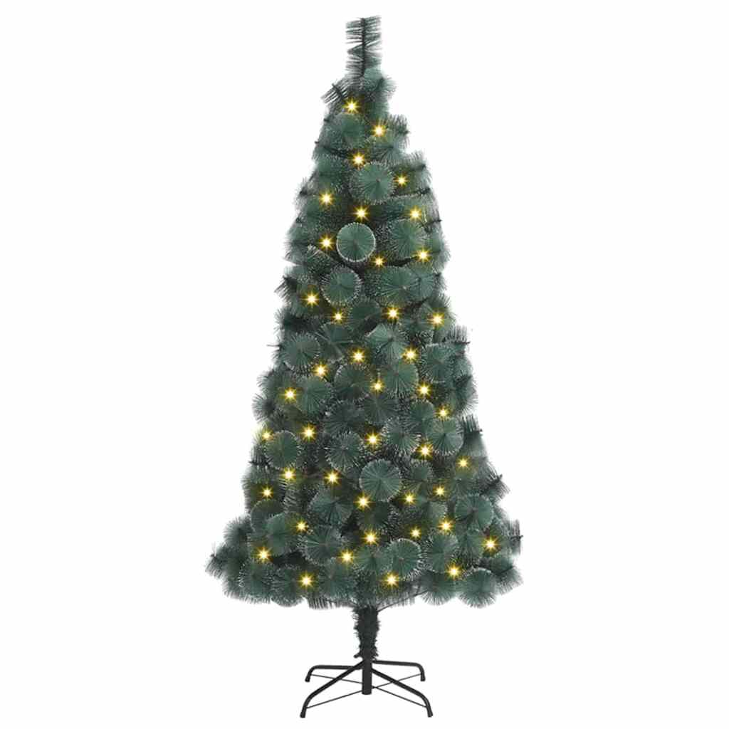Kunstkerstboom met LED -striplichten Groen 40 x 40 x 180 cm PET