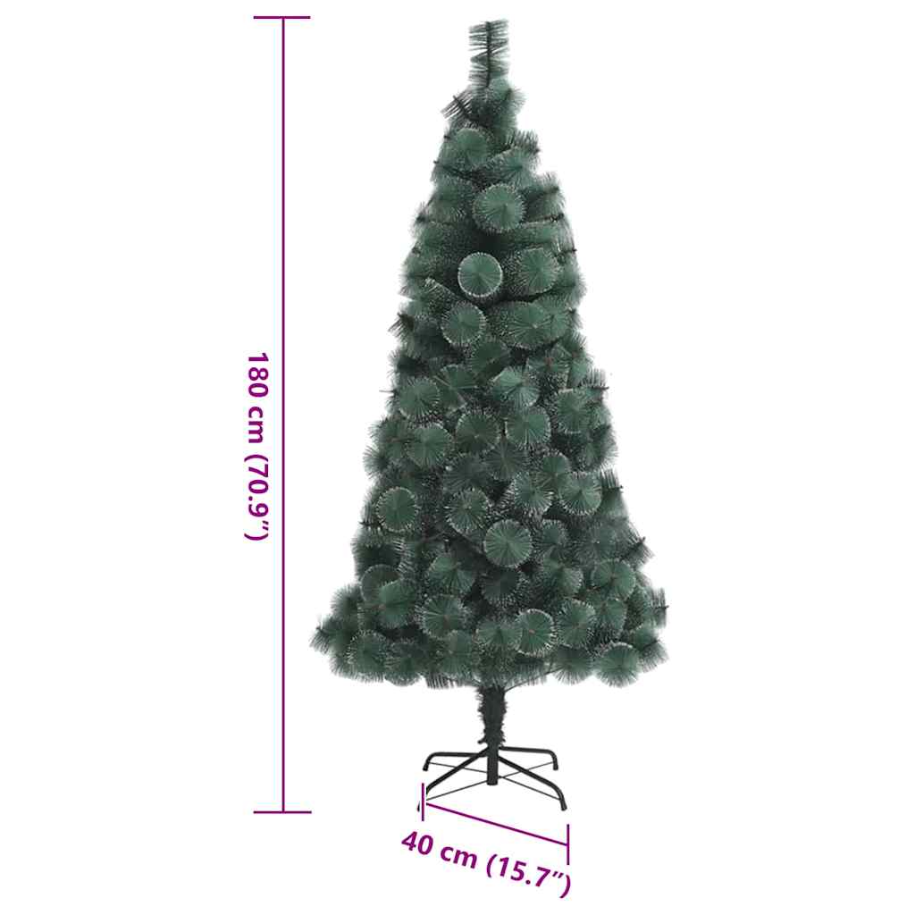 Kunstkerstboom met LED -striplichten Groen 40 x 40 x 180 cm PET