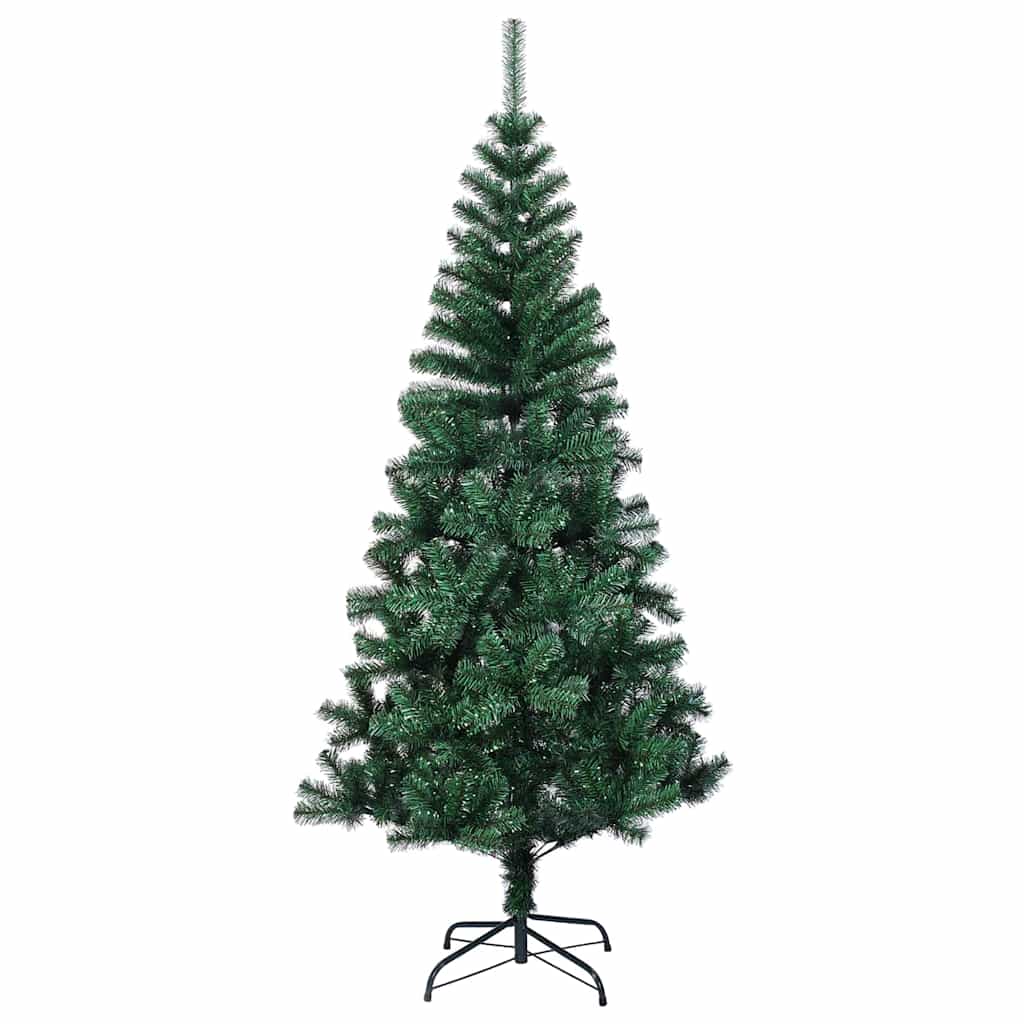 Kunstmatig Voorverlicht Kerstboom Groen 120 cm PVC en Metaal