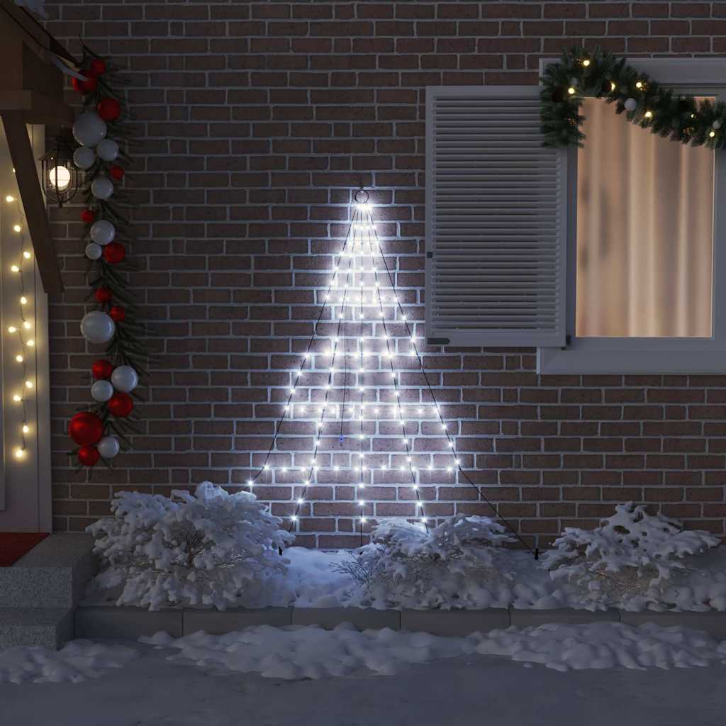 LED Kerstboom met 112 LED met grondpennen Koudwit 182 cm Metaal