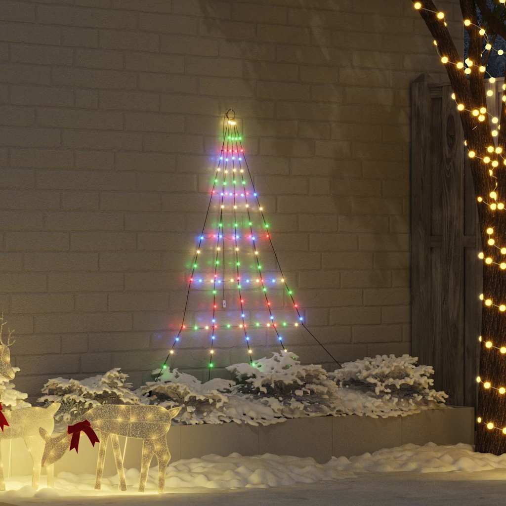 LED Kerstboom met 112 LED Multikleur 182 cm Metaal