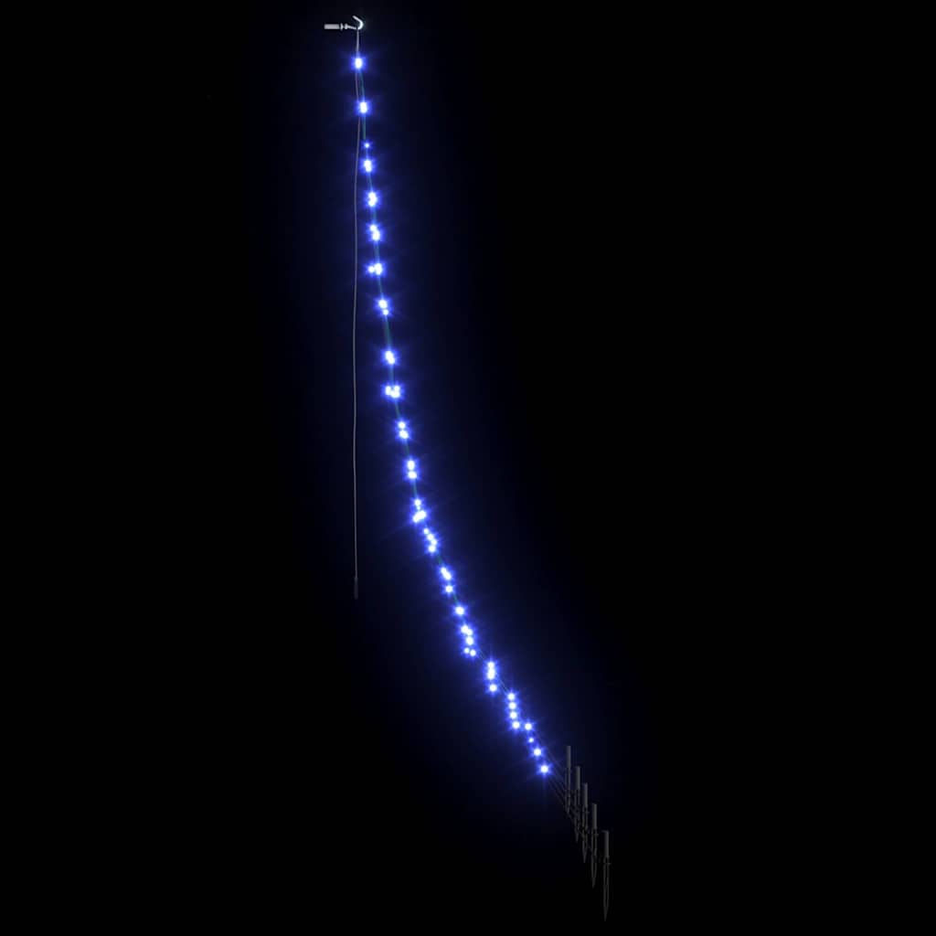 LED Kerstboom met 112 LED met grondpennen Blauw 182 cm Metaal