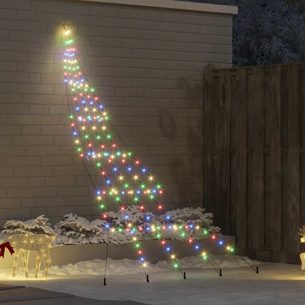 LED Kerstboom met 168 LED Multikleur 306 cm Metaal