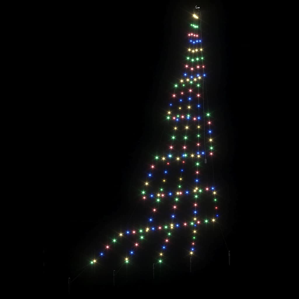 LED Kerstboom met 168 LED Multikleur 306 cm Metaal