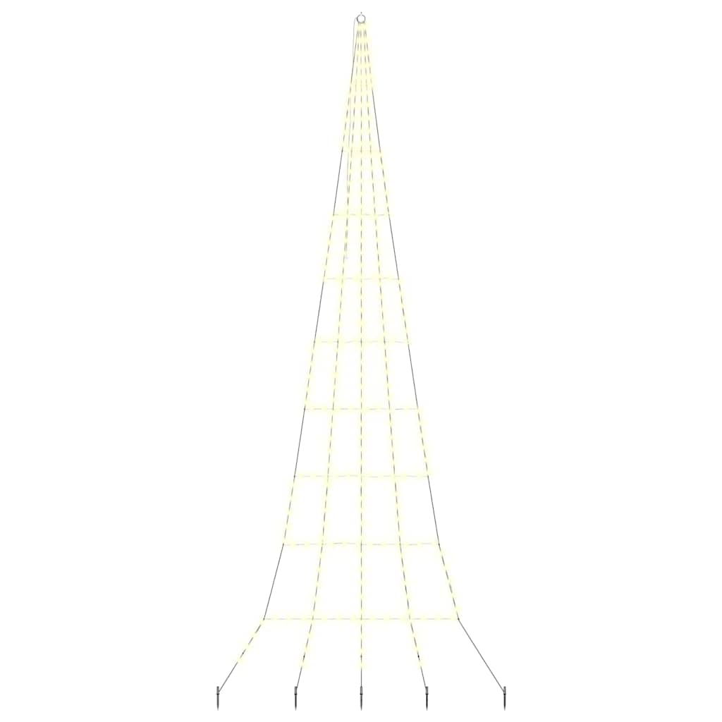 LED Kerstboom met 276 LED met grondpennen Warmwit 511 cm Metaal