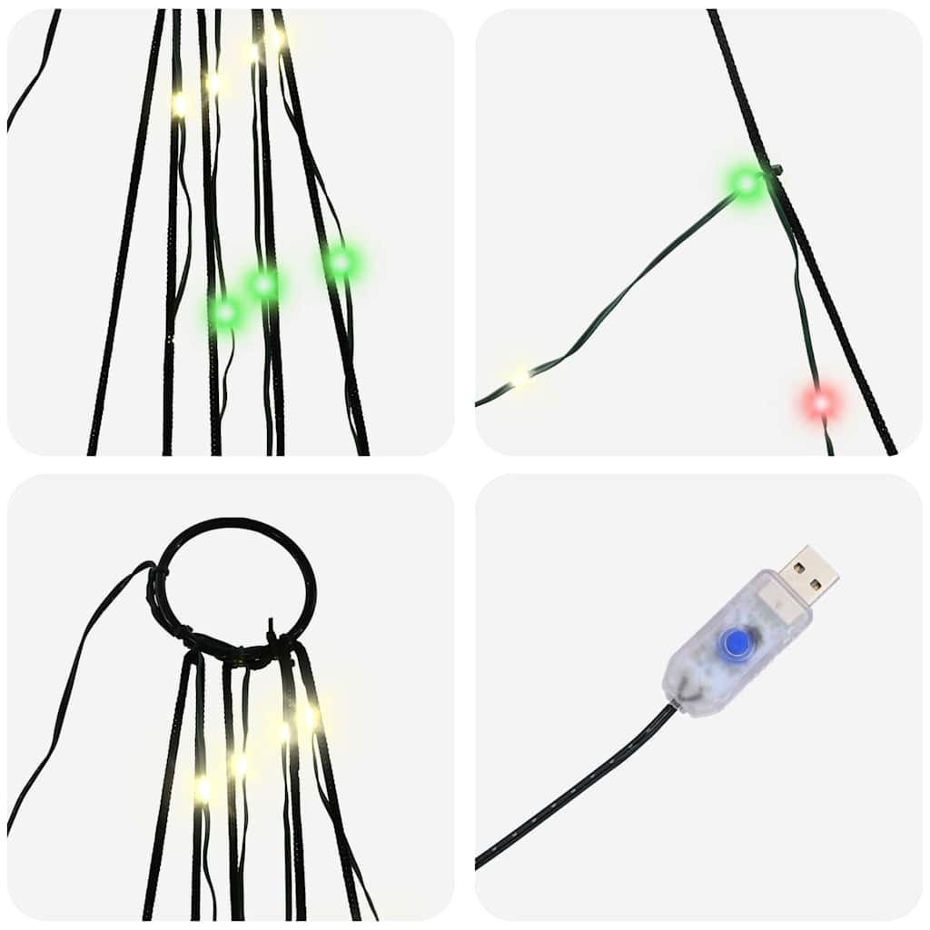 LED Kerstboom met 276 LED Multikleur 511 cm Metaal