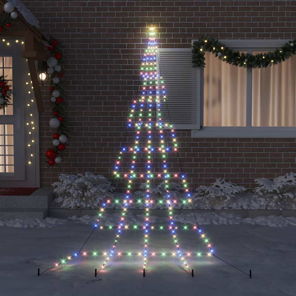 LED Kerstboom met 276 LED Multikleur 511 cm Metaal