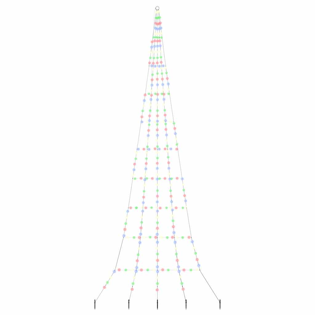 LED Kerstboom met 276 LED Multikleur 511 cm Metaal