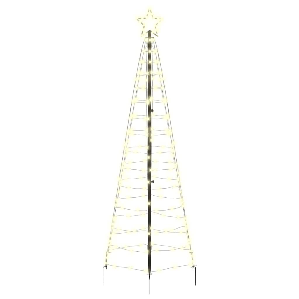 LED Kerstboom met 390 LED met grondpennen Warmwit 250 cm IJzer