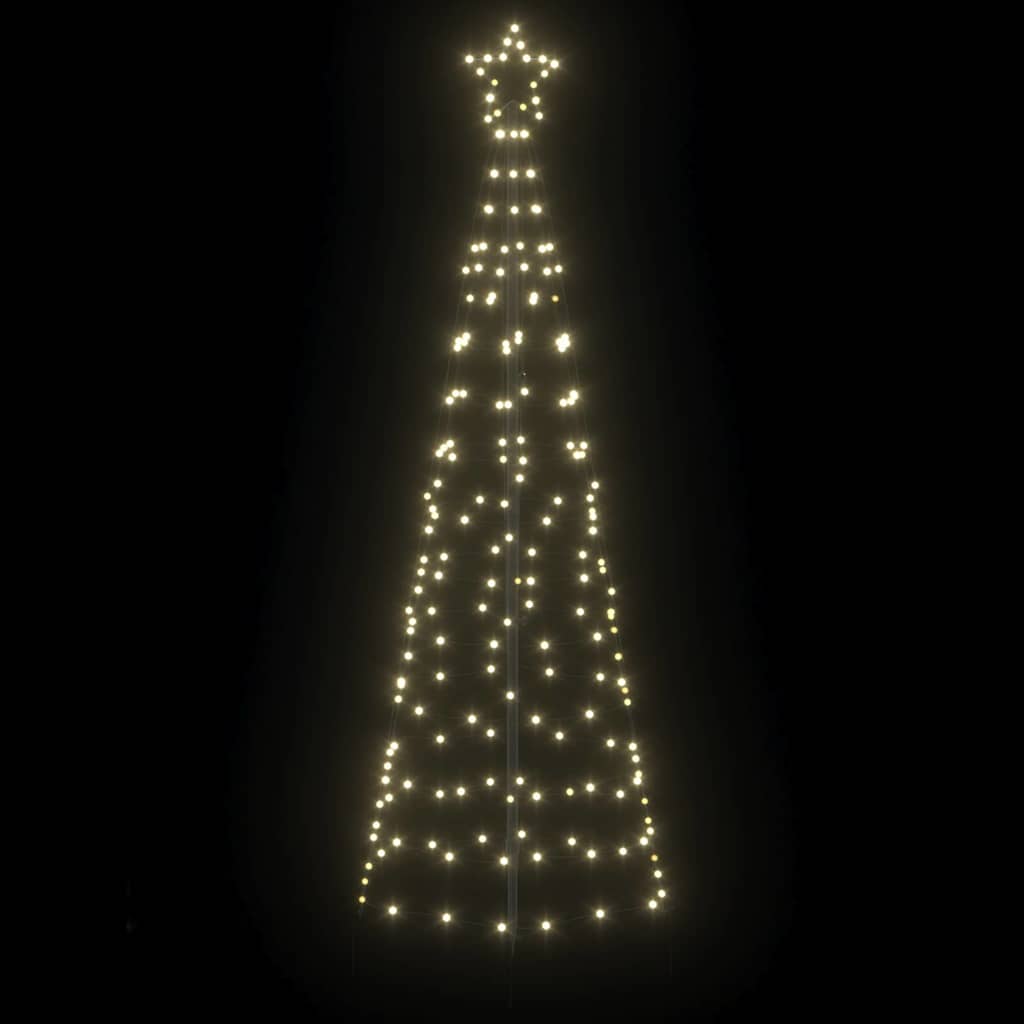 LED Kerstboom met 390 LED met grondpennen Warmwit 250 cm IJzer
