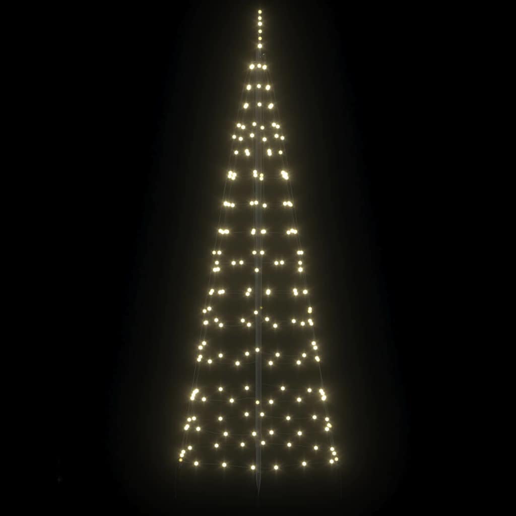 LED Kerstboom met 390 LED met grondpennen Warmwit 250 cm IJzer