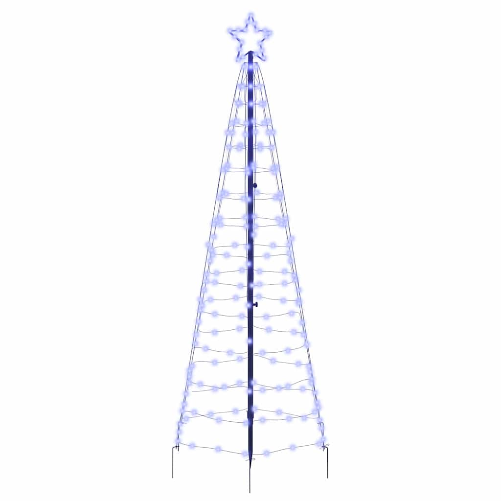LED Kerstboom met 390 LED met grondpennen Blauw 250 cm IJzer