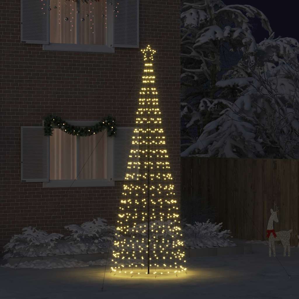 LED Kerstboom met 800 LED met grondpennen Warmwit 400 cm IJzer