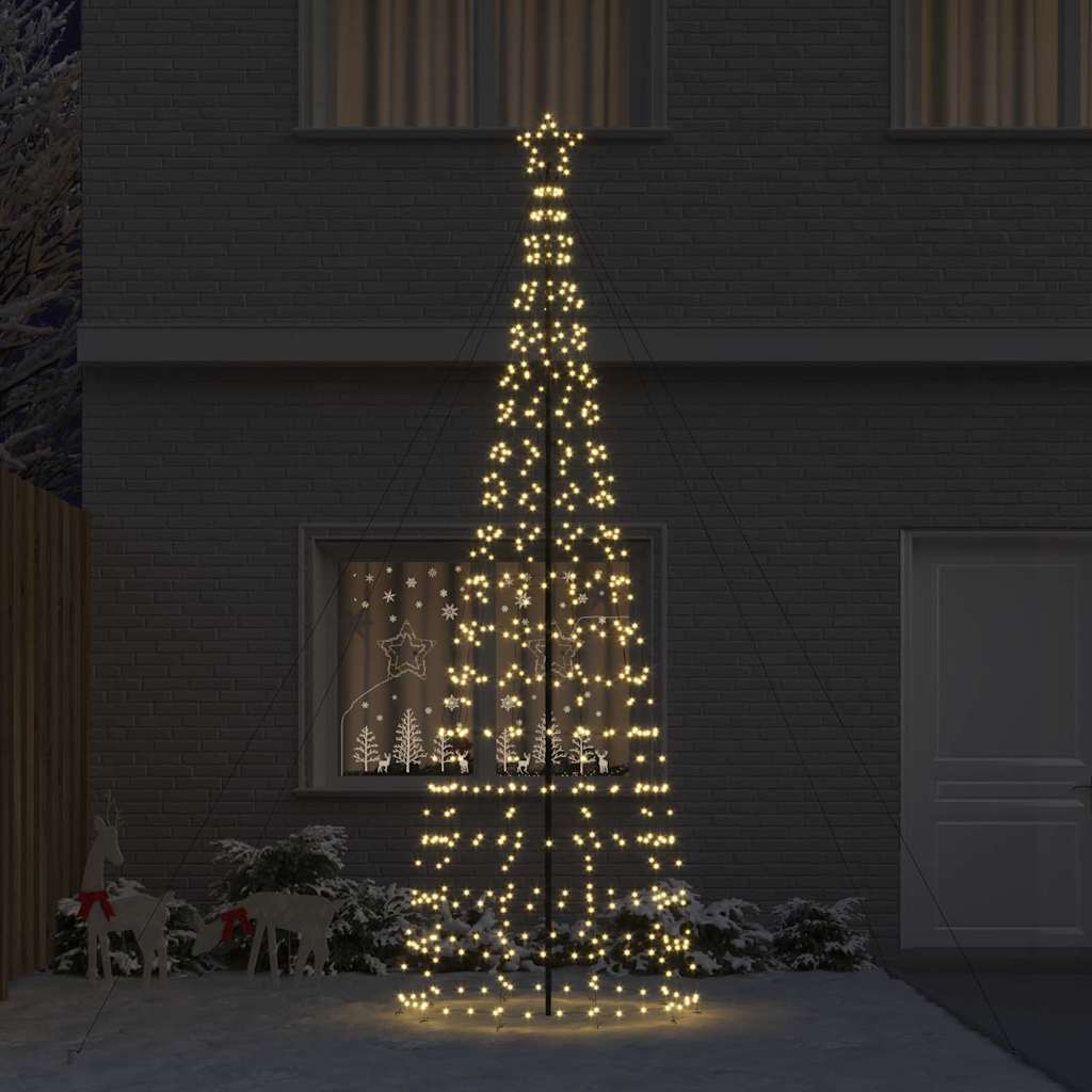 LED Kerstboom met 800 LED met grondpennen Warmwit 400 cm IJzer