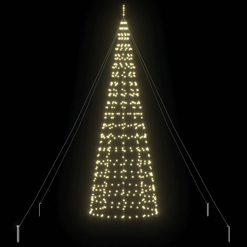 LED Kerstboom met 800 LED met grondpennen Warmwit 400 cm IJzer
