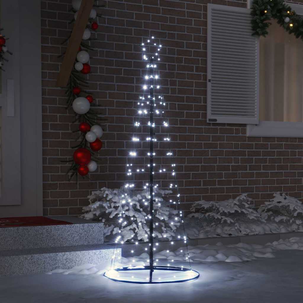 LED Kerstboom met 390 LED met grondpennen Koudwit 250 cm IJzer