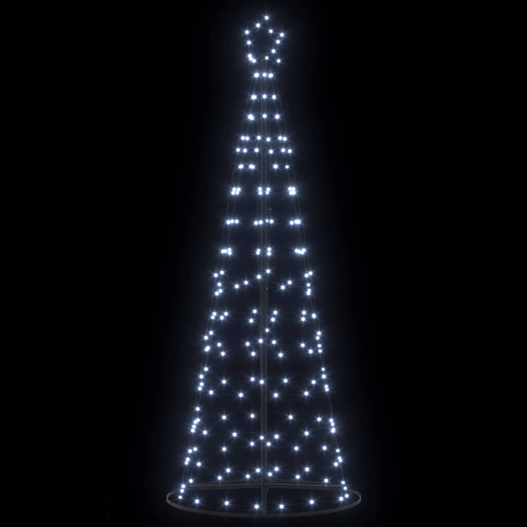 LED Kerstboom met 390 LED met grondpennen Koudwit 250 cm IJzer