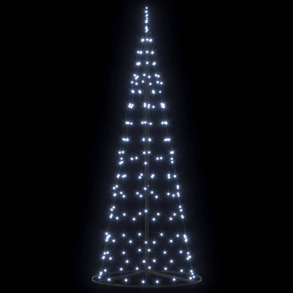 LED Kerstboom met 390 LED met grondpennen Koudwit 250 cm IJzer