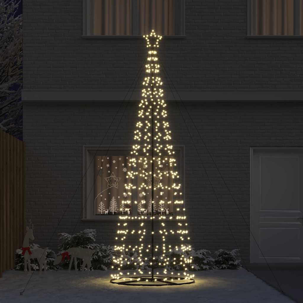 LED Kerstboom met 800 LED met grondpennen Warmwit 400 cm IJzer