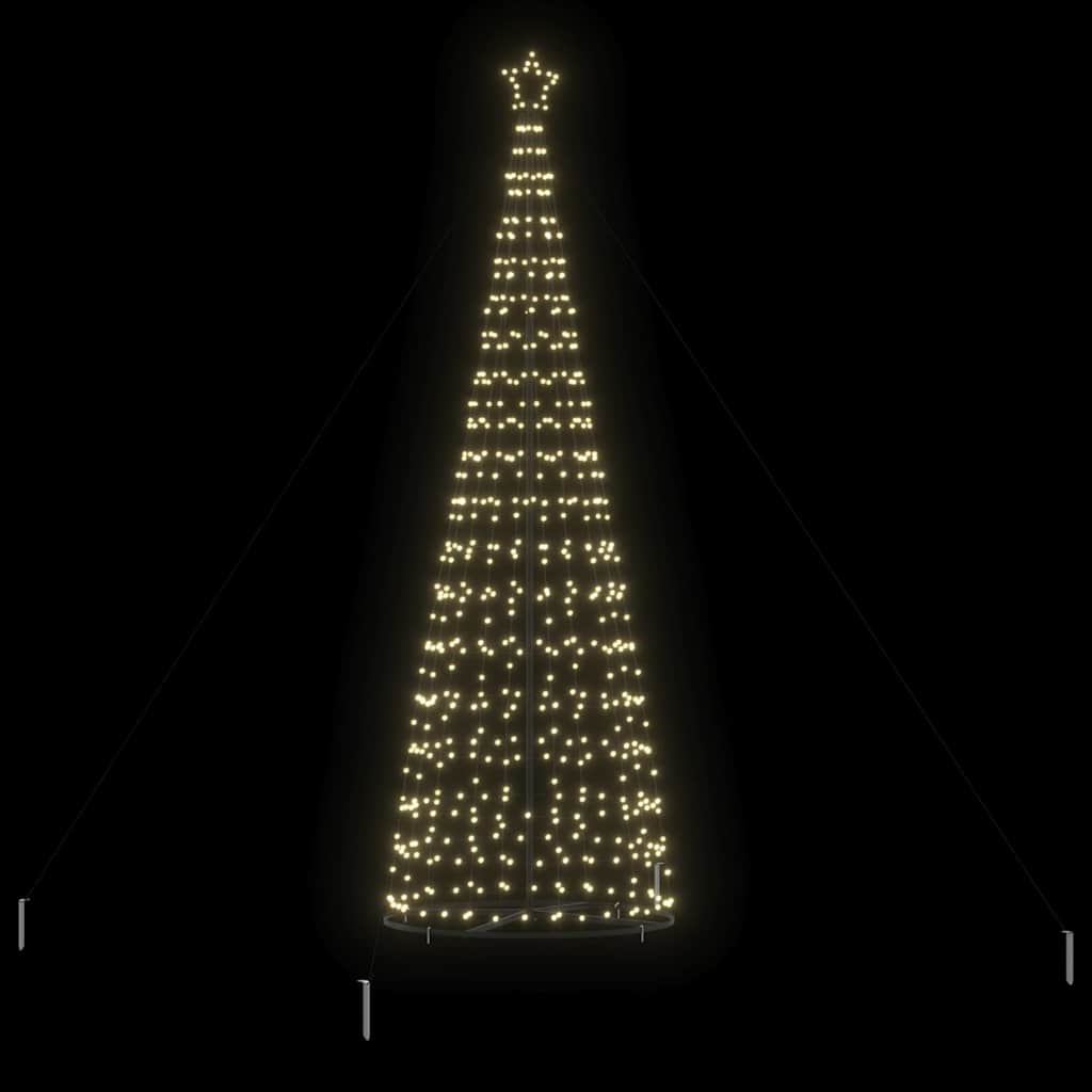 LED Kerstboom met 800 LED met grondpennen Warmwit 400 cm IJzer
