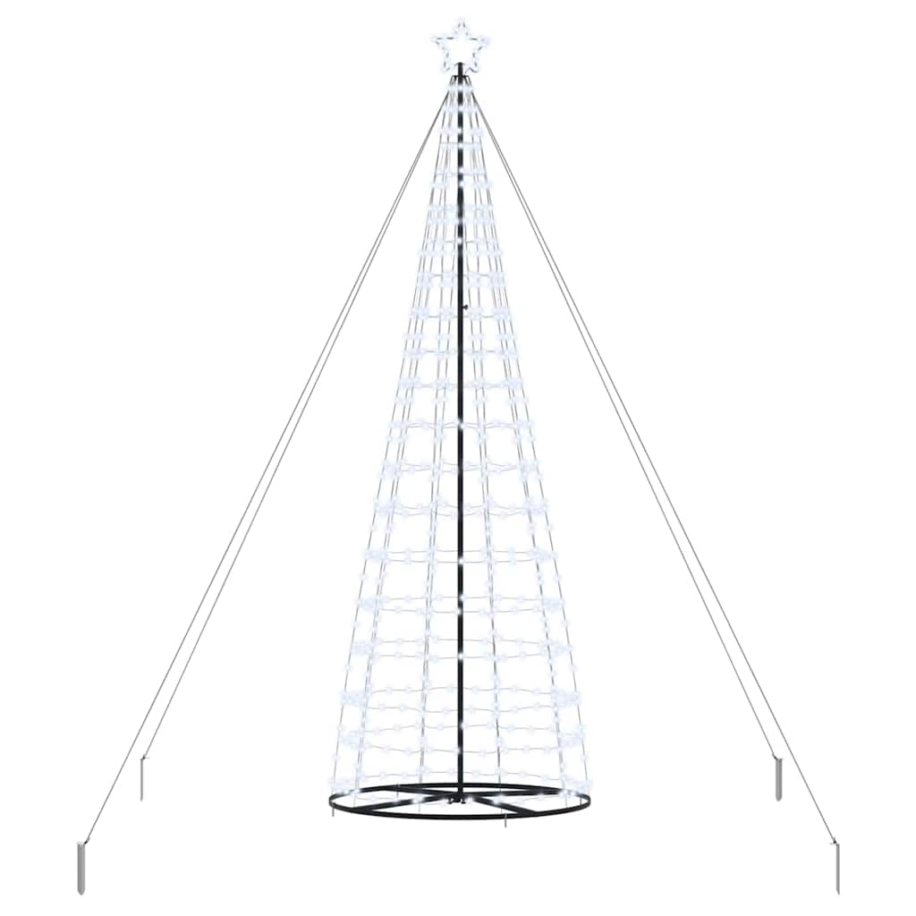 LED Kerstboom met 800 LED met grondpennen Koudwit 400 cm IJzer