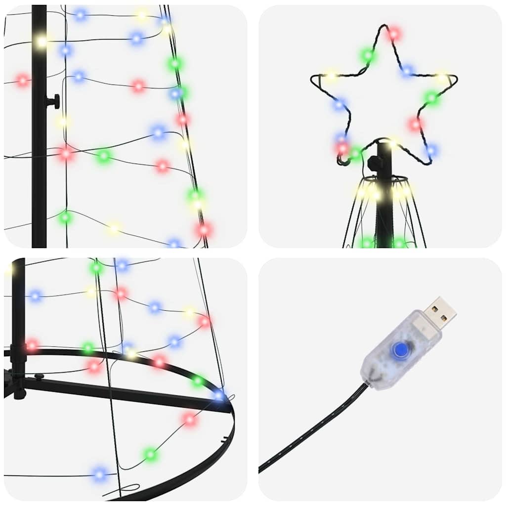 LED Kerstboom met 800 LED met standaard Multikleur 400 cm IJzer