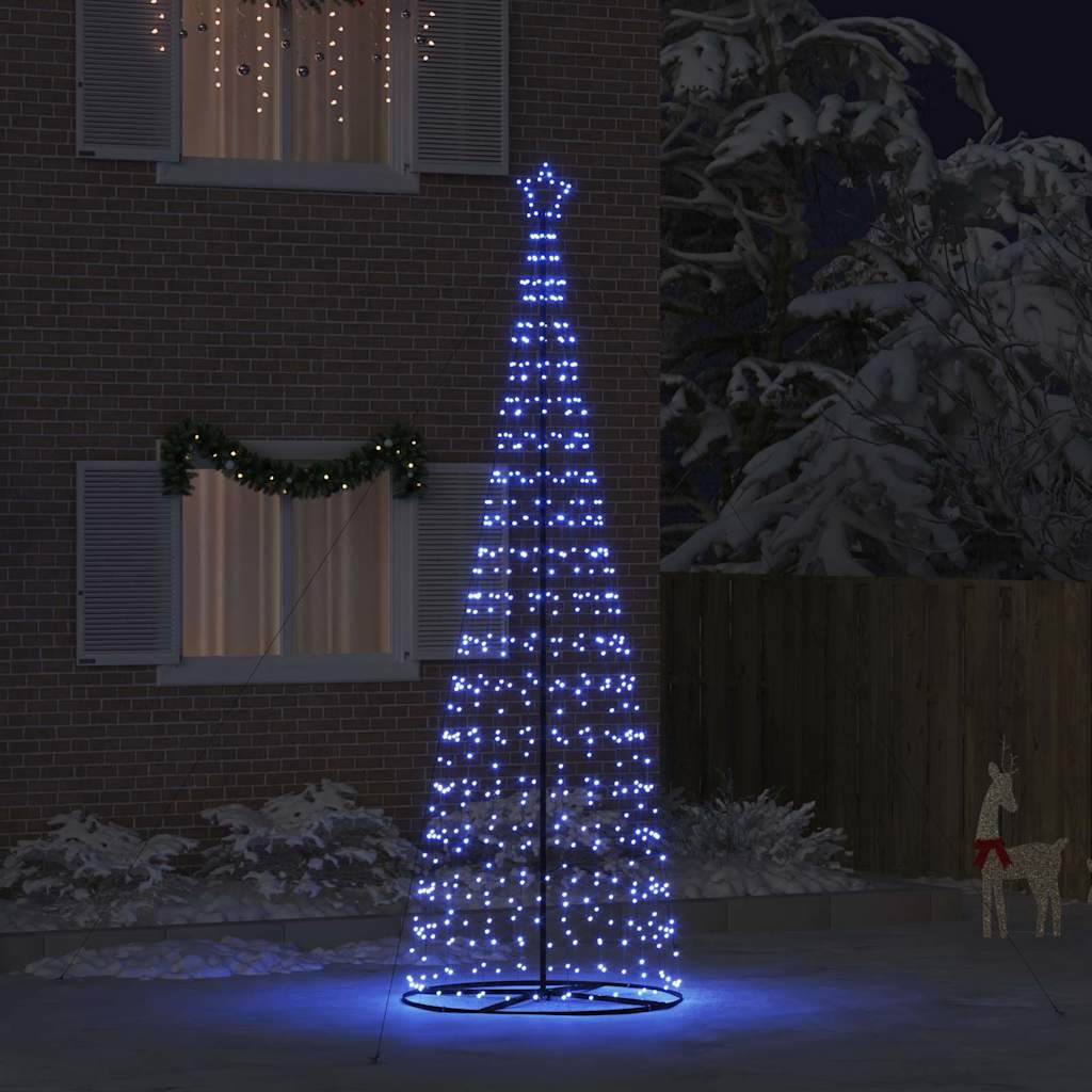 LED Kerstboom met 800 LED met grondpennen Blauw 400 cm IJzer