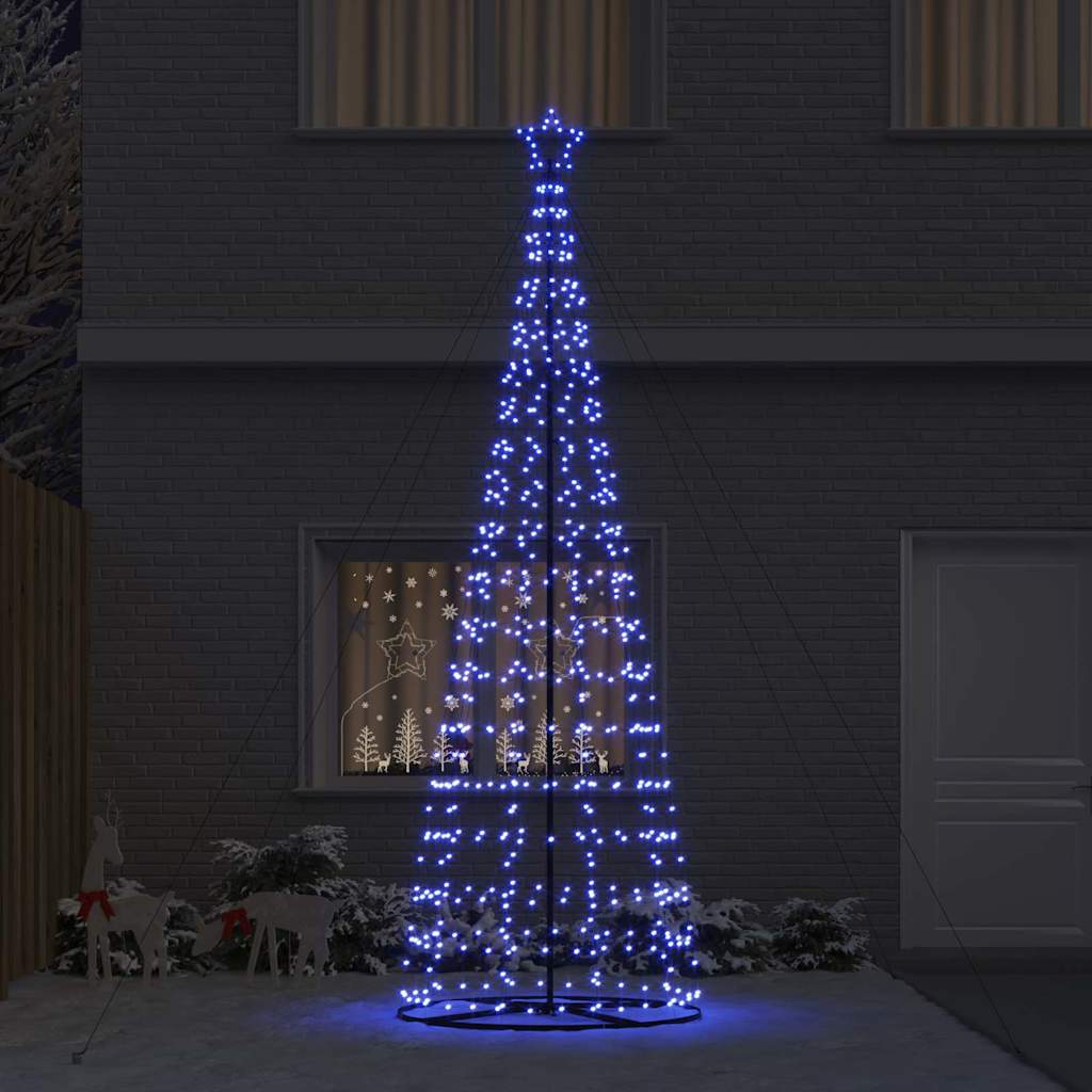 LED Kerstboom met 800 LED met grondpennen Blauw 400 cm IJzer