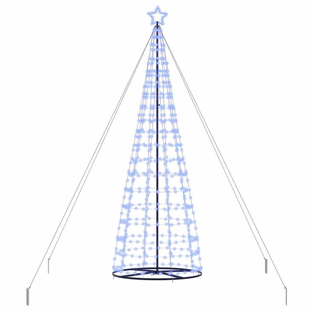 LED Kerstboom met 800 LED met grondpennen Blauw 400 cm IJzer