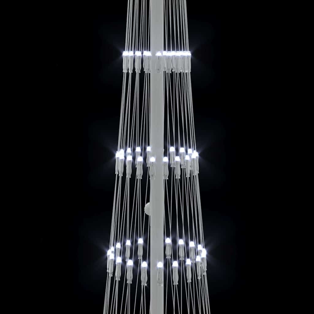 LED Kerstboom met 230 LED Koudwit 51 x 51 x 190 cm Metaal