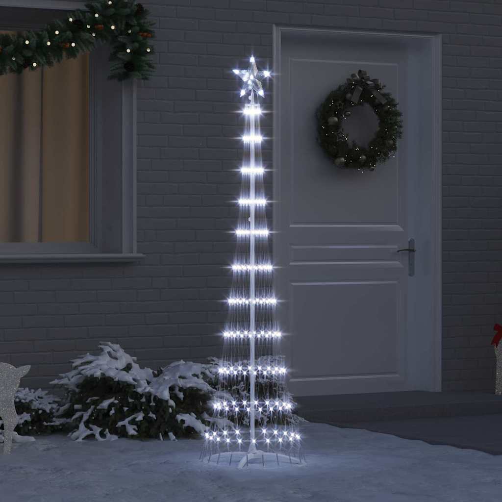 LED Kerstboom met 230 LED Koudwit 51 x 51 x 190 cm Metaal