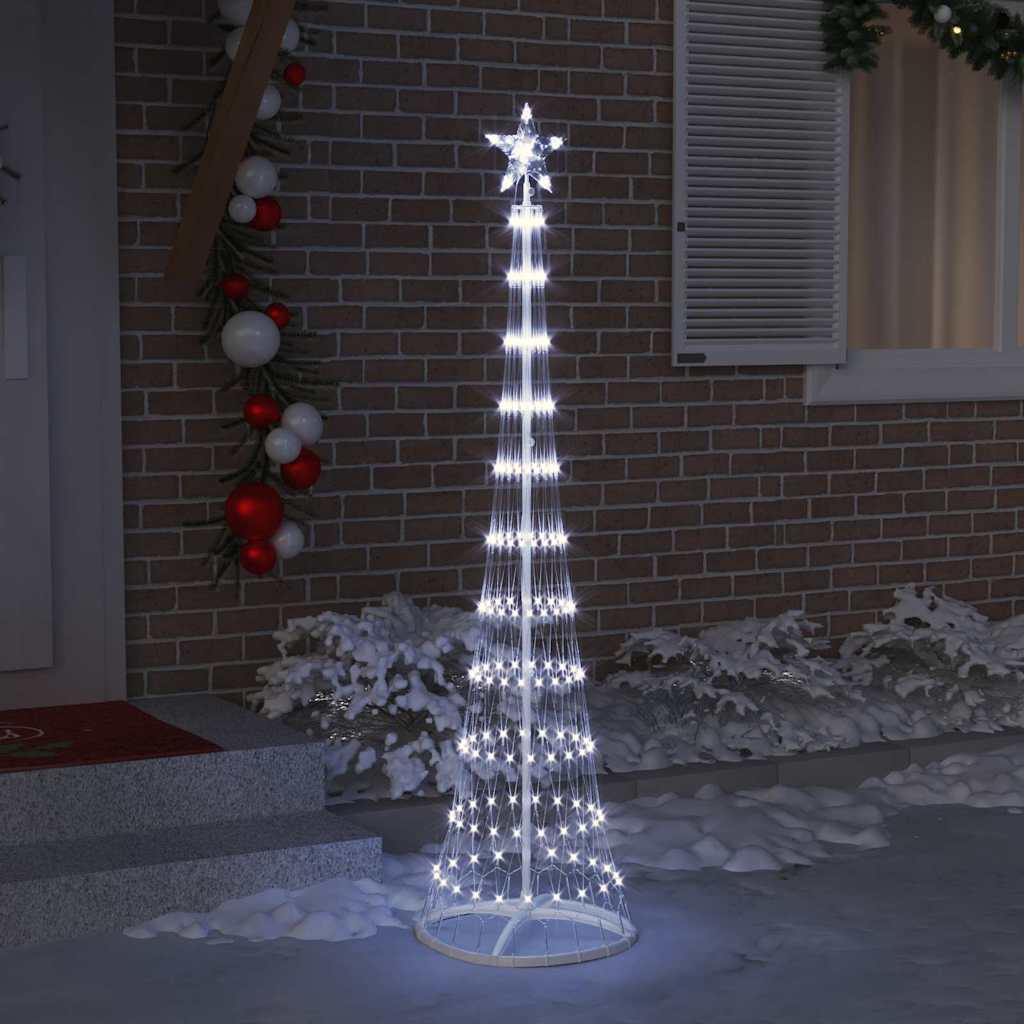 LED Kerstboom met 230 LED Koudwit 51 x 51 x 190 cm Metaal