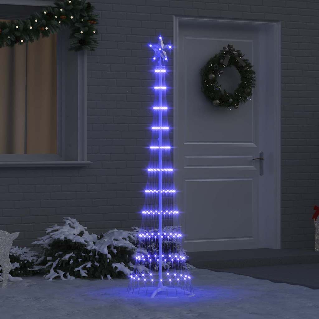 LED Kerstboom met 230 LED Blauw 51 x 51 x 190 cm Metaal